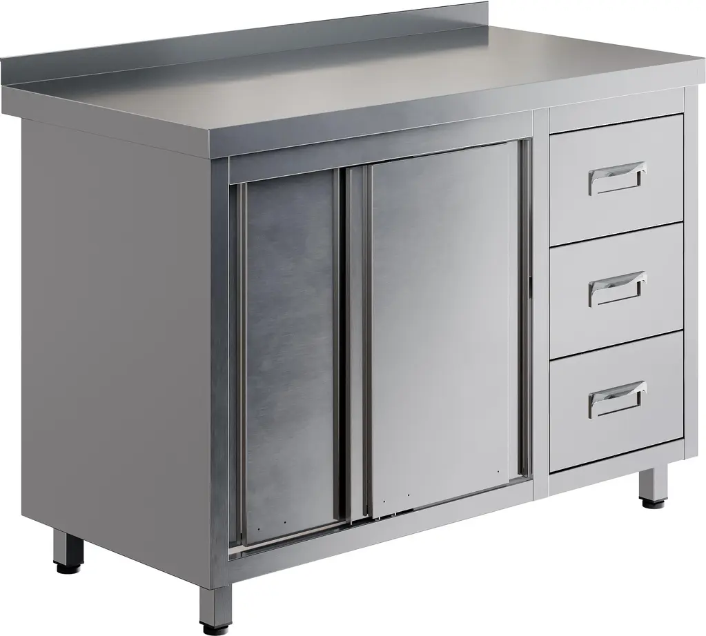 Стол производственный купе RESTOINOX СПКЗЯ-12/7-БП