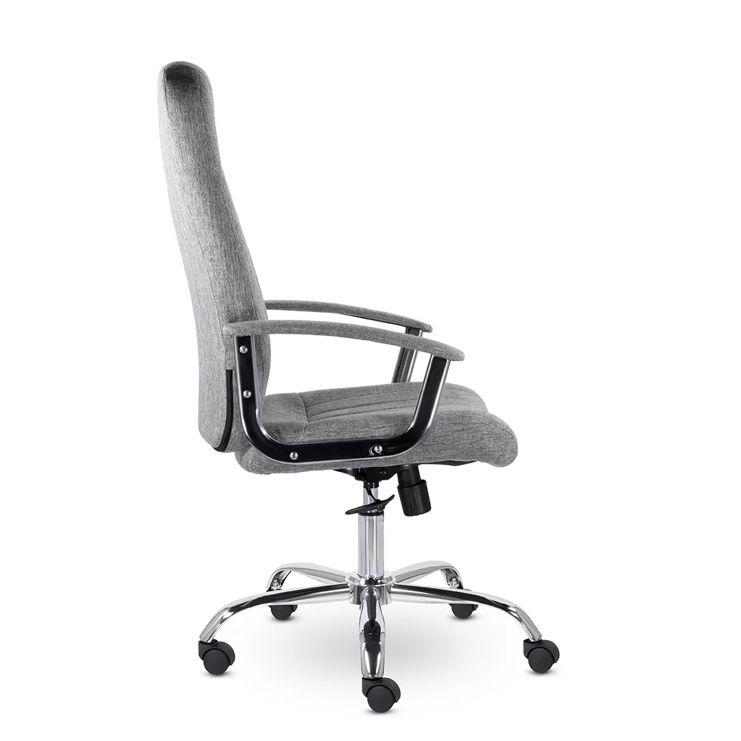 Компьютерное кресло Бостон В хром Moderno 02 (серый)