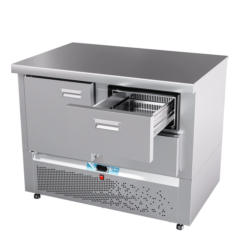 Стол холодильный среднетемпературный СХС-70Н-01 (дверь, ящики 1/2) без борта