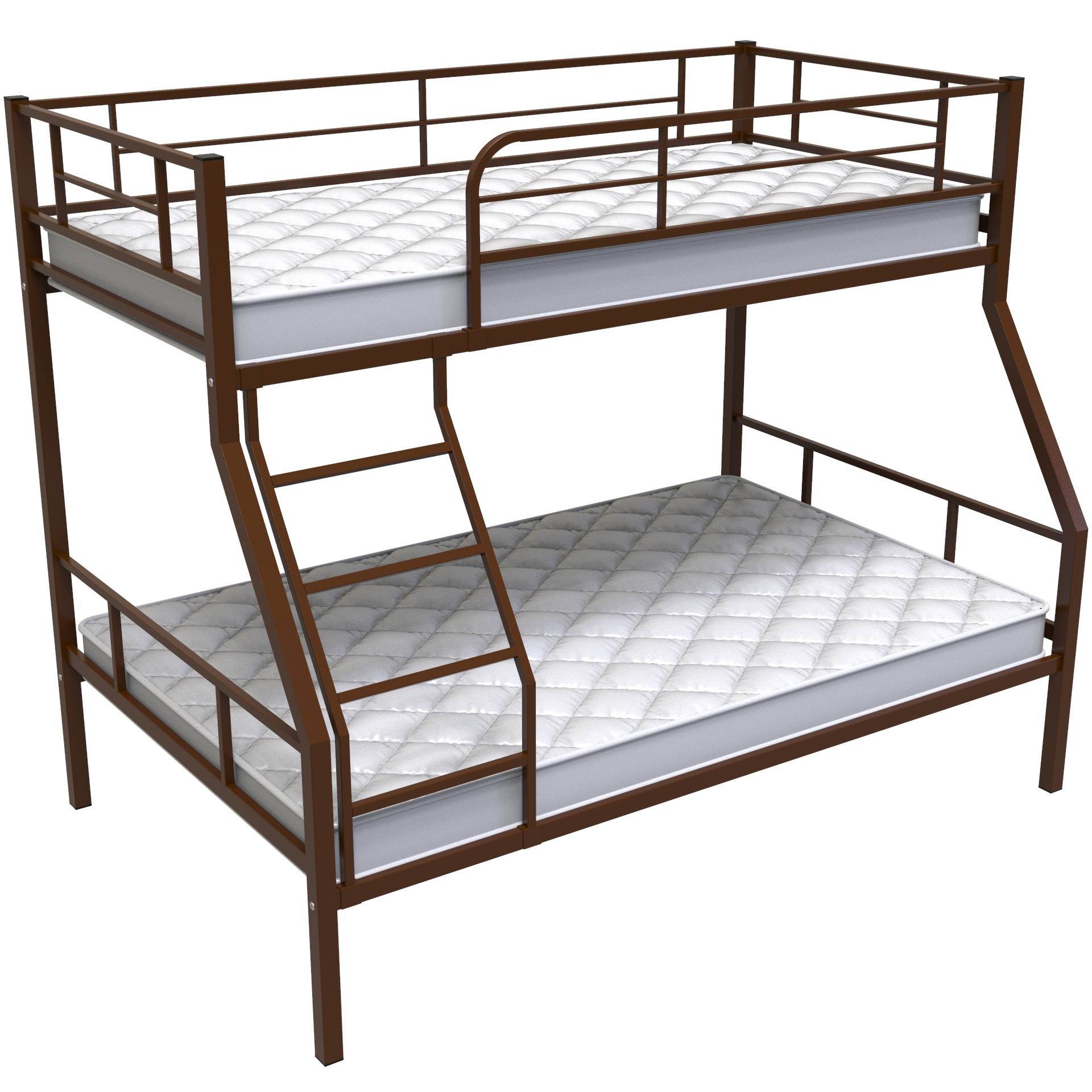Фото кровать с пружинным матрасом — гранада-1 двухъярусная железная