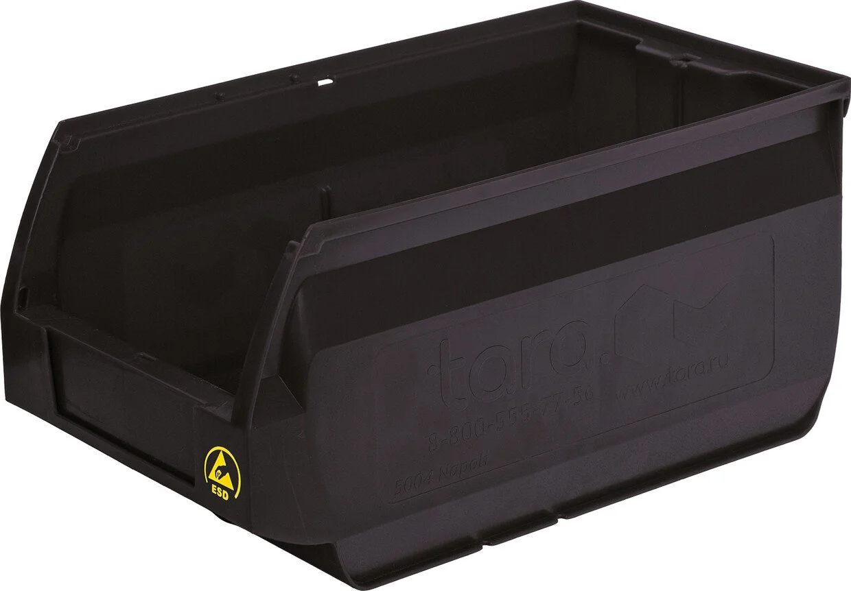 Ящик Napoli 400х230х200 PP черный антистатичный 5004 ESD